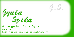 gyula szika business card